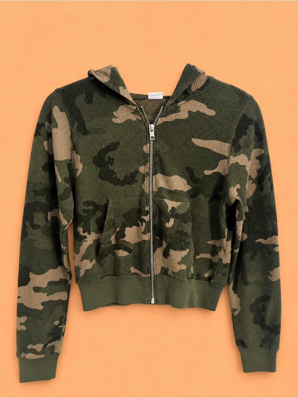 TNA CAMO WAFFLE KNIT HOODIE